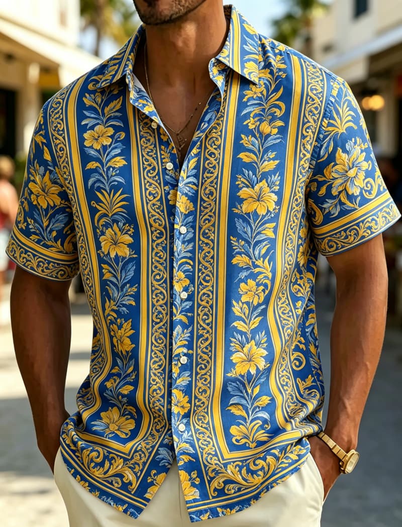 Chemise à manches courtes pour - Resort Shirt Floral avis et prix