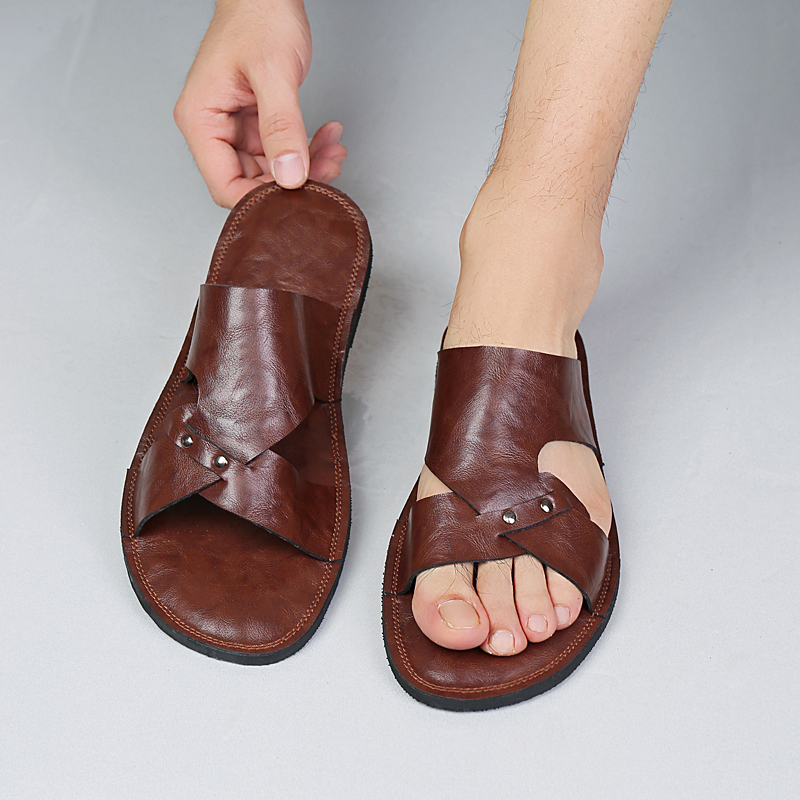 Chaussons en cuir faits à la m - Flip Flop Leather Men avis et prix