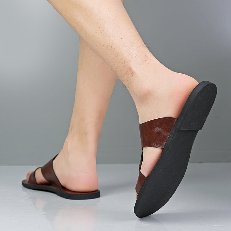 Chaussons en cuir faits à la m - Flip Flop Leather Men avis et prix